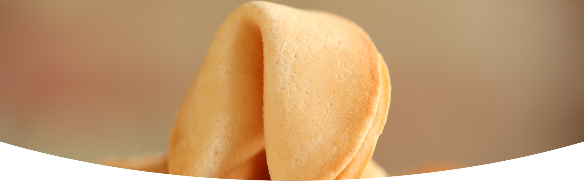 Golden brown fortune cookie