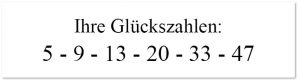 Glückskekszettel mit Glückszahlen