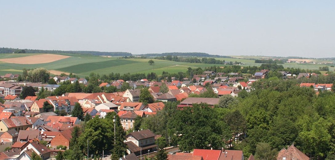 Vista su Gondelsheim, vista in lontananza ...